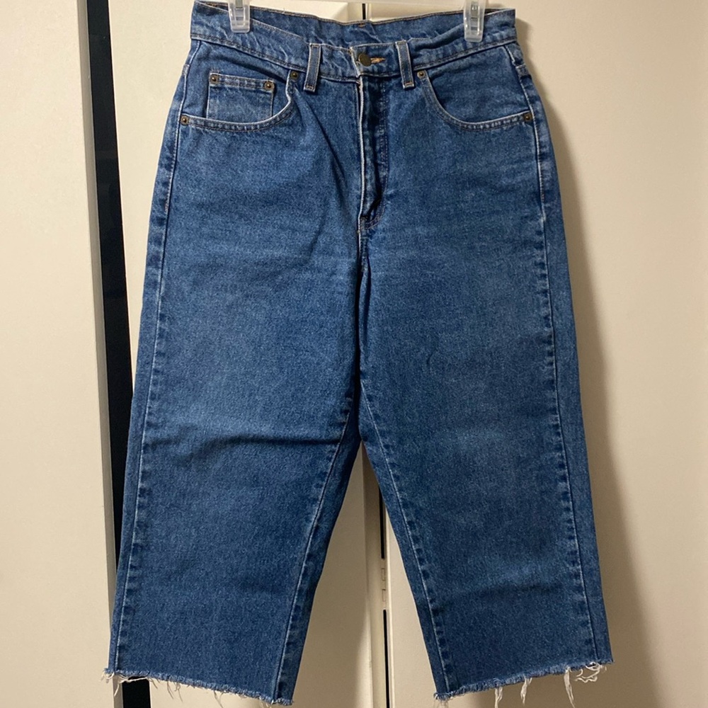 High waisted cropped vintage pants